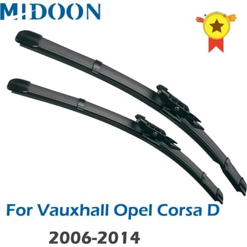 MIDOON Wiper Front Wiper Blades For Vauxhall Opel Corsa D 2006 - 2014 Windshield Windscreen Front Window 26"+16"
