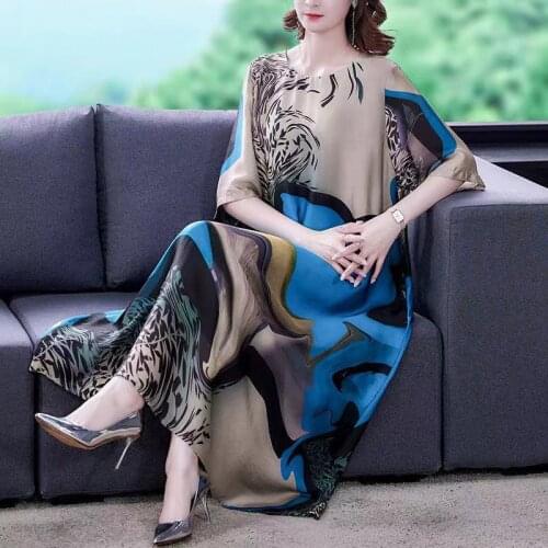 Fashion 2021 Free Shipping New Spring Summer Women Work Wear Cotton Linen Dresses Folk Art Ink Print Casual Slim Dress Retro