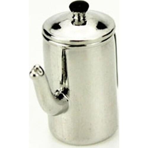 1 pcs 1:12 Dollhouse Furniture Kitchen Room Vintage Milk Tea Kettle Home Mini Decor child pretend play toys gifts