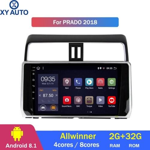 10.1inch 2.5D IPS HD multi-touch screen Android8.1 2G RAM 32G ROM NAVI with BlueTooth USB WIFI SWC for Toyota Prado 2018