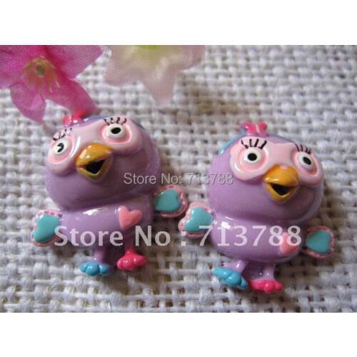 12pcs/lot flat back resin resin owl ,DIY resin craft accessories fashion resin cabochons