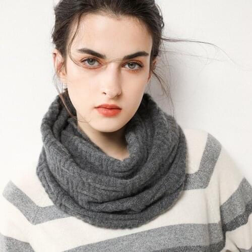 2020 New Arrival 100% Goat Cashmere Winter Womens Fall Fashion Soft Scarves Neck Thicking Warm Scarf Brand O Ring Scarf