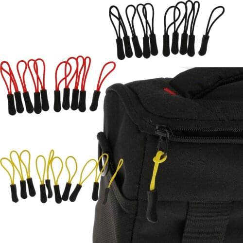30Pcs Zipper Pull Cord Rope Puller Ends Lock Tab Replacement Clip Slider DIY Travel Bag Suitcase Backpack Tail Rope