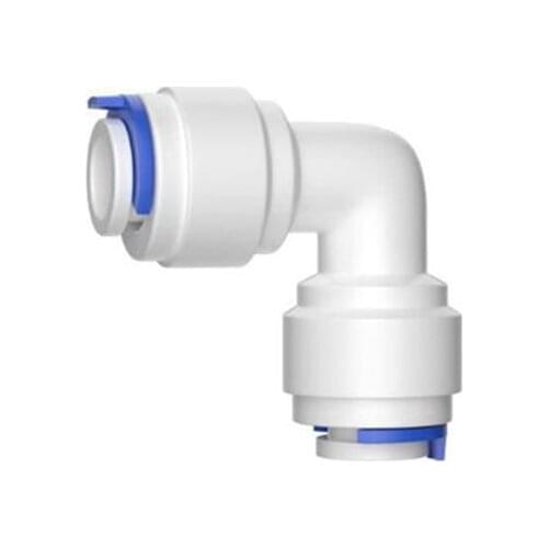 1/4" - 1/4" OD Tube PE Pipe Fitting Hose Elbow Quick Connector Aquarium RO Water Filter Reverse Osmosis System