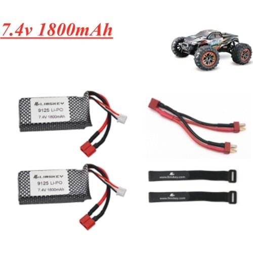 7.4V upgrade to 3600mAh lipo Battery For XINLEHONG 9125 RC Car Spare Parts 7.4V 1800mah XLH 9125 battery accessory