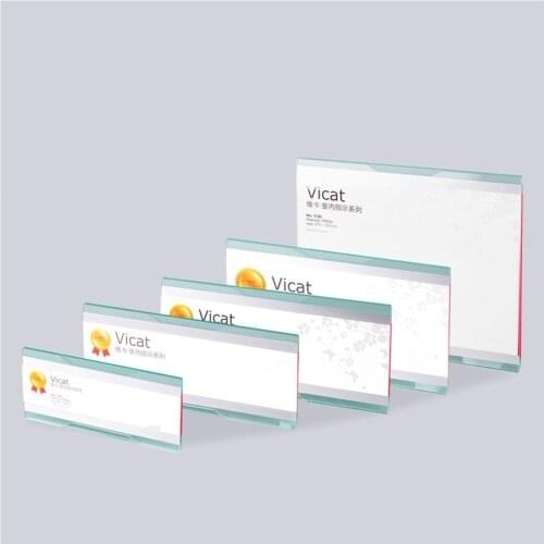 Arylic Landscape Indoor Vertical Horizontal Wall Mounted Info Paper Tag Label Cover Sign Holder Case Door Signage Display Frame