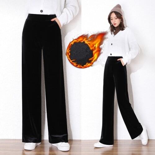 Женские бархатные брюки BONJEAN China At AliExpress