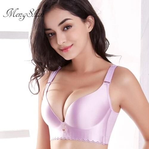 New Super Large Size Smooth CDEF Large Code Big Chest Fat MM Ring-free Slim Five-row buckle bra Increase fertilizer Bras
