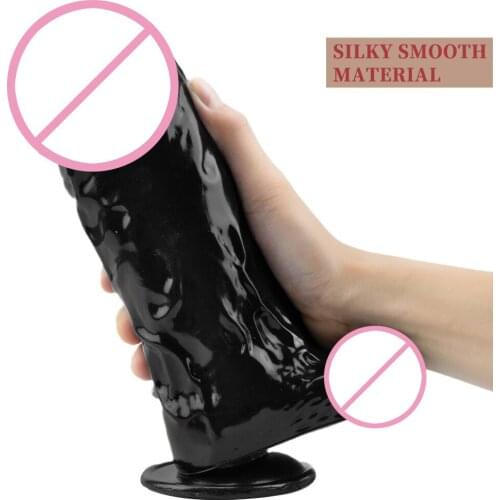 Two Human Sex Toys Super Thick Dildo Oversized Dildo Manual Masturbator 9.84x3.14 Inches Excellent Cock Adult 18 Fucked