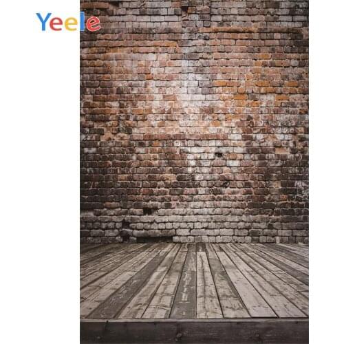 Yeele Old Brick Wall Wooden Floor Vintage Portrait Photographic Background Customized Photography Backdrop For Photo Studio