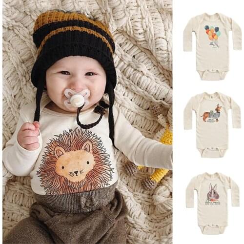 Cute Cartoon Toddler Rompers Jumpsuits Boys Girls Long Sleeve Cotton Romper Autumn Newborn Infant Baby Clothes Outfits