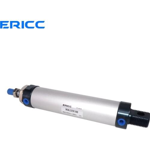 MAL Series Mini Pneumatic Cylinder 16/20/25/32mm Bore 25-300mm Stroke Double Acting airtac type