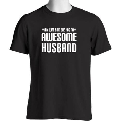 Awesome Husband Mens T Shirt Anniversary Wedding Birthday Christmas Gift Ideas 2019 Newest Letter Print Cartoon Crazy Tee Shirts