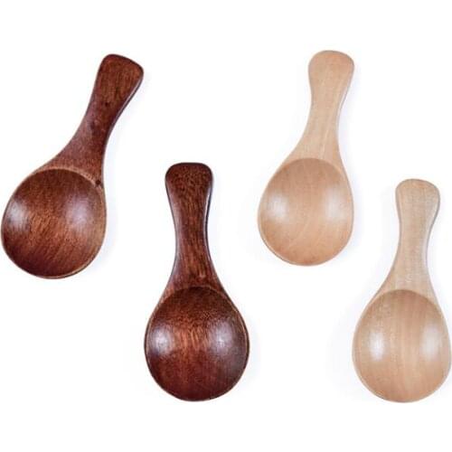 Naturel Wooden Coffee Tea Sugar Salt Spoon Scoop Kitchen Utensil Set MINI Wood Spoon Cooking Tool LX1004