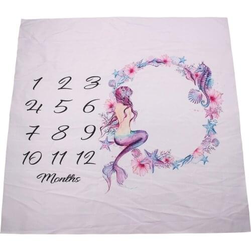 2020 New Baby Milestone Blanket Photography Background Prop Cloth Monthly Growth Photo Accessories 0-12M