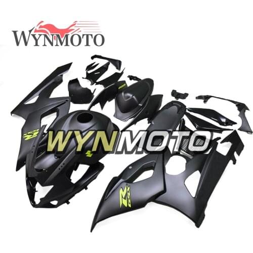 Complete Matte Black with Green Decals Fairing Kit For 2005 2006 GSXR1000 05 06 K5 ABS Injection Fairing Bike Cowlings