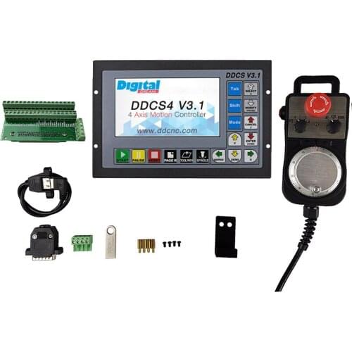 Sell like hot cakes! Offline CNC DDCSV3.1 CNC controller 3/4 axis 500KHz motion control system set emergency stop electronic han
