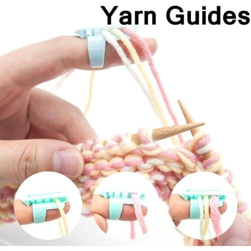 4Pcs/lot Finger Splitter Sweater Wool Knitting Tool 4 Yarn Guide Thimble Sewing