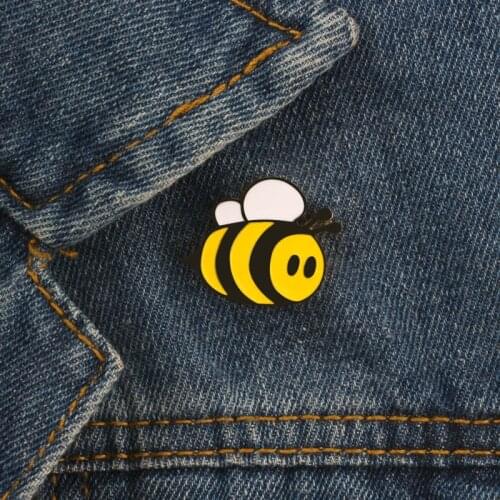 Cartoon Cute Mini Honeybee Brooch Pin Badge Pins Denim Jacket Coat Clothing Pin Button Brooches Animal Jewelry Gifts for Kids