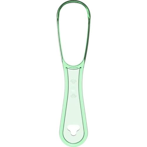 E8BB Adult Tongue Scraper Food Grade Plastic Double Sided Oral Care Hygiene Cleaner Brush Fresh Breath Reusable Mouth Cleaning
