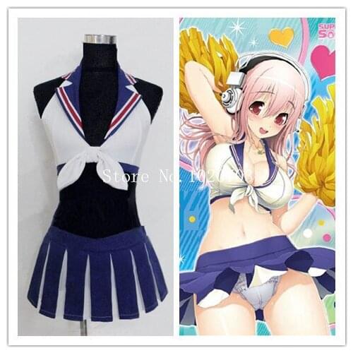 Super Sonico Cheering squad Dance Cosplay Costume