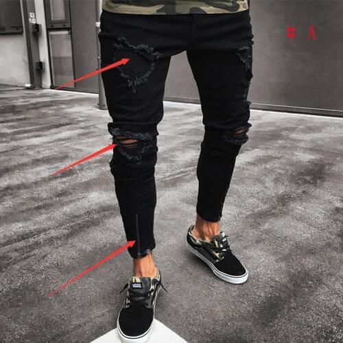TETYSEYSH Ripped Jeans For Men