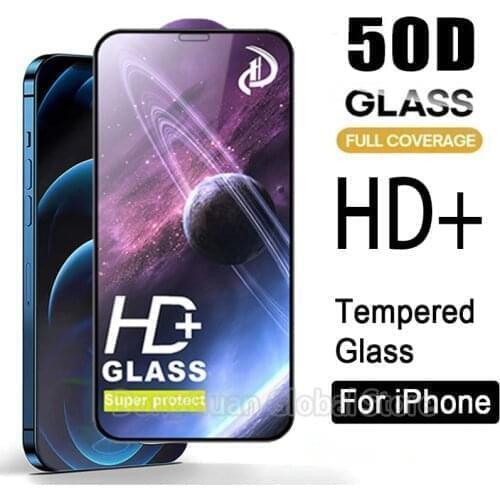 50D HD+ Tempered Glass For iPhone 12 Pro Max Screen Protector For iPhone 12 Pro Max Full Cover Glass Film