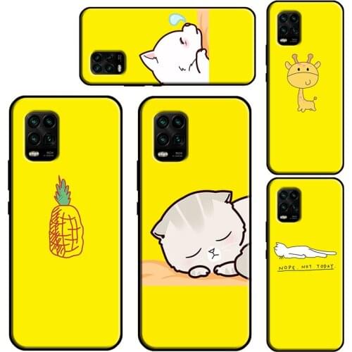 Animal Yellow Aesthetics Phone Case For Xiaomi Mi 10T Pro 9 10 11 Lite Ultra A3 POCO F3 F1 F2 M3 Pro X3 Soft Cover