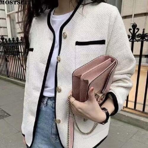 Vintage Elegant Women Jacket Coat Full Sleeve Single-breasted Pockets Tops Chic Fashion Ladies Outwear Overcoat 2021