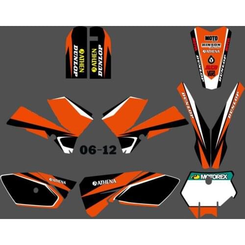 0388 NICECNC Motorcycle Steam Graphics & BackgroundS DECAL STICKER Kits for KTM 85 SX SX85 2006 2007 2008 2009 2010 2011 2012