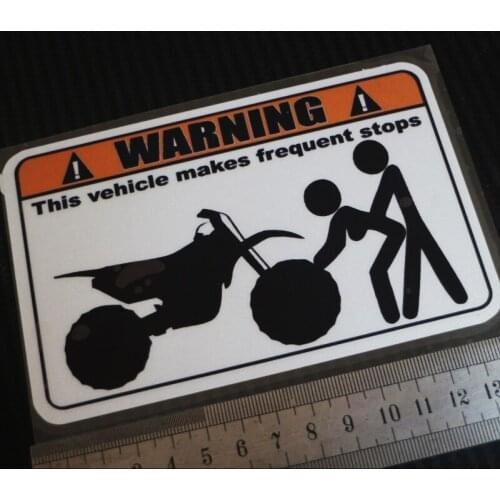 1PCS moto car Styling Decals For this vehicle makes frtquent stops Reflective stickers