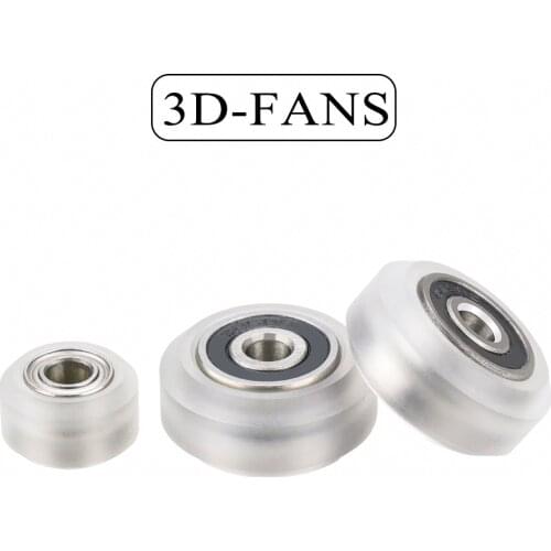 10Pcs/lot Openbuilds Plastic wheel PC Passive Round wheel Idler Pulley Gear perlin wheel & V type groove passive for CNC V-slot