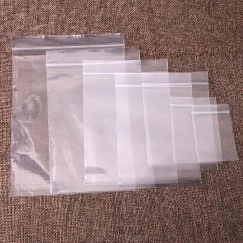 100X Clear Grip Self Press Seal Resealable Zip Lock Plastic Jewelry Bags 8 Sizes J04 21 Dropshipping
