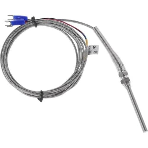 2m PT100 Thermocouple Probe 5mmx50mm Temperature Controller Sensor 3 Wire 0-400C