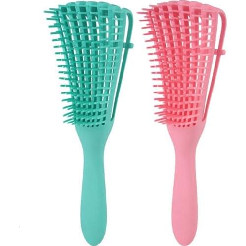 2 Pieces Detangling Brush for Hair Textured 3A To 4C Kinky Wavy/Curly/Coily/Wet/Dry/Oil/Thick/Long Hair, Knots Detangler Easy To
