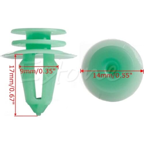 20Pcs Car Door Bumper Fender 9mm Hole Plastic Rivet Push Clip Fasteners For BMW Skoda Fabia Benz