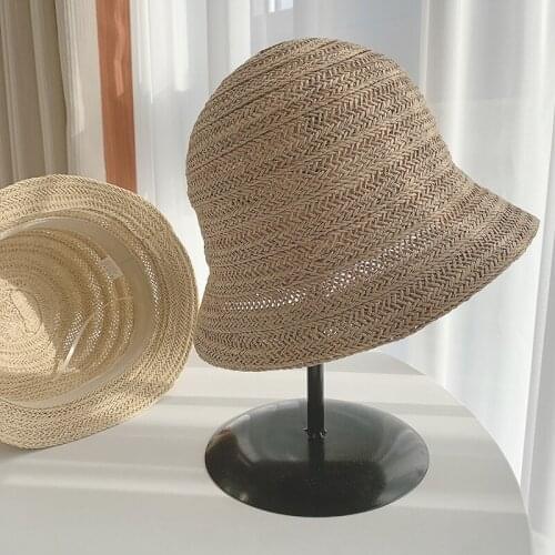 2021 FASHION Womens Sea beach vacation leisure sunscreen hats for girls summer 100%Raffia sun hat Visor Temperament Straw hats