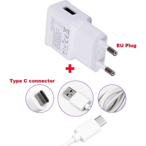 2A EU US Adapter Mobile Phone Charger+Type C USB Data Cable For HTC U11+/10 evo/U11 Eyes,Sharp Z2,Leagoo S8/S8 PRO