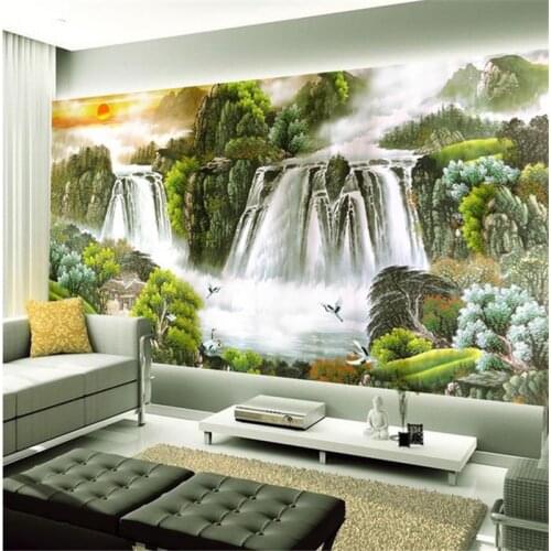 Beibehang Customize size High Quickly HD mural 3d wallpaper wall paper water & moutain papel de parede walls-wallpaper
