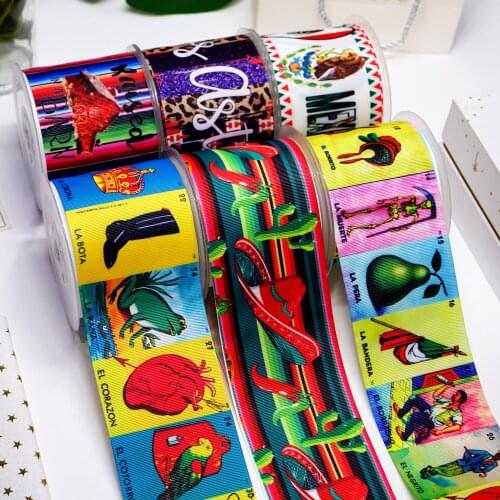 Free shipping 50 yard per size Mardi gras ribbon printed grosgrain ribbon 11909