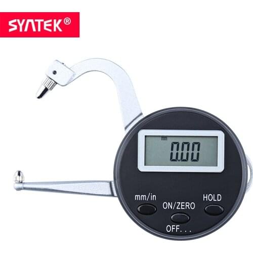 Syntek 0-25mm Mini Electronic Digital Thickness Gauge 0.01mm Round Head Digital Caliper Gage Wall Thickness Measure Tools CE SGS