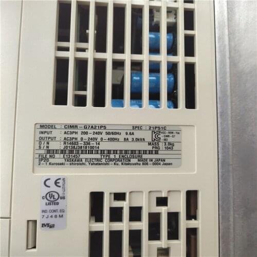 CIMR-G7A21P5 1.5KW 220V inverter , used in good condition . 80% appearance new , good working , free shipping