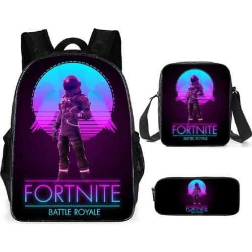 Hot 16 Inch Fortnites Children School Bags Orthopedic Backpack Kids School Boys Girls Teenage Mochila Infantil Catoon Bags