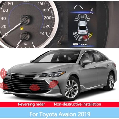 Display Reversing Image Front And Rear Radar Parking Detector Kit Sound Warning Indicator For Toyota Avalon 2019