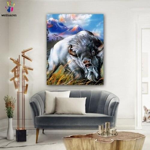 DIY colorings pictures by numbers with colors A wild boar picture drawing painting by numbers framed Home