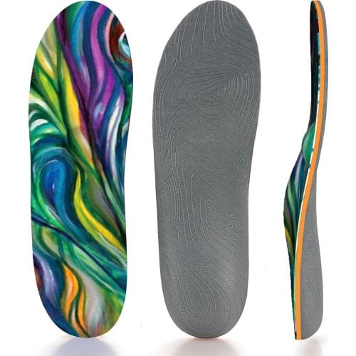 Breathable, Wear-resistant And Shock-absorbing Arch Support Insole With Creative Colorful Cover