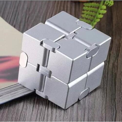 Puzzle Infinity Magic Metal Cube Finger Fidget Antistress Anxiety Stress Relief Relax Blocks Kids Toys Gift For Children Adults