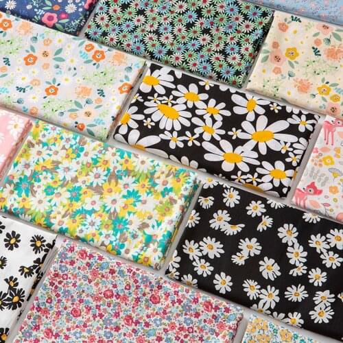 Cotton Fabric Sewing Quilting Fabrics High Quality Broken Flower Girl‘s Skirt Clothing Cloth Womens Dress DIY Materials