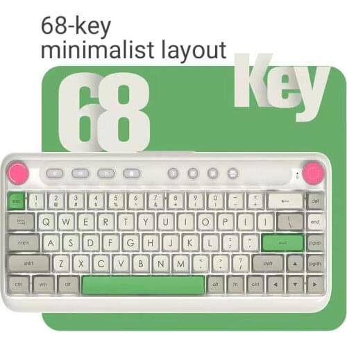 Cherry Mx Switch PBT Keycaps Gaming Mechanical Keyboard LED Backlit 68-Key Mini Bluetooth/Wired Keyboard For Phone/Tablet/Laptop