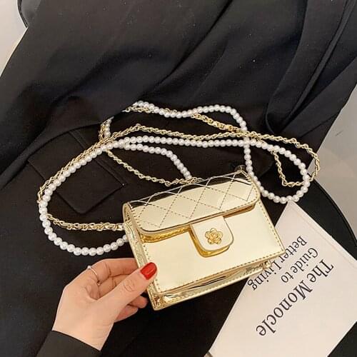 Hot design faux leather and pearl handbag chain set super chic with colorful leather lady shoulder bag replacement straps